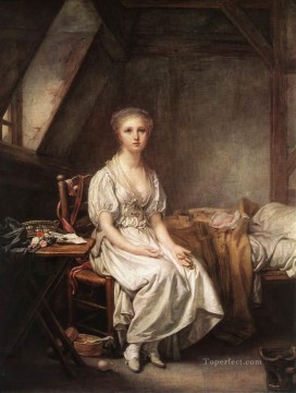  Baptiste Oil Painting - The Complain of the Watch portrait Jean Baptiste Greuze